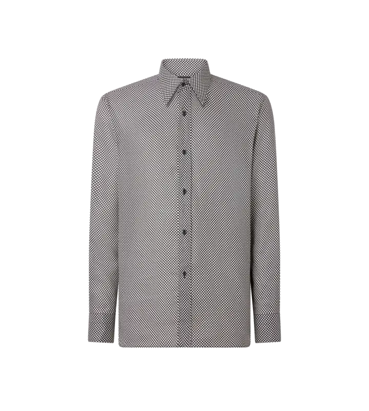 POLKA DOT FLUID FIT SHIRT BLACK/ECRU online